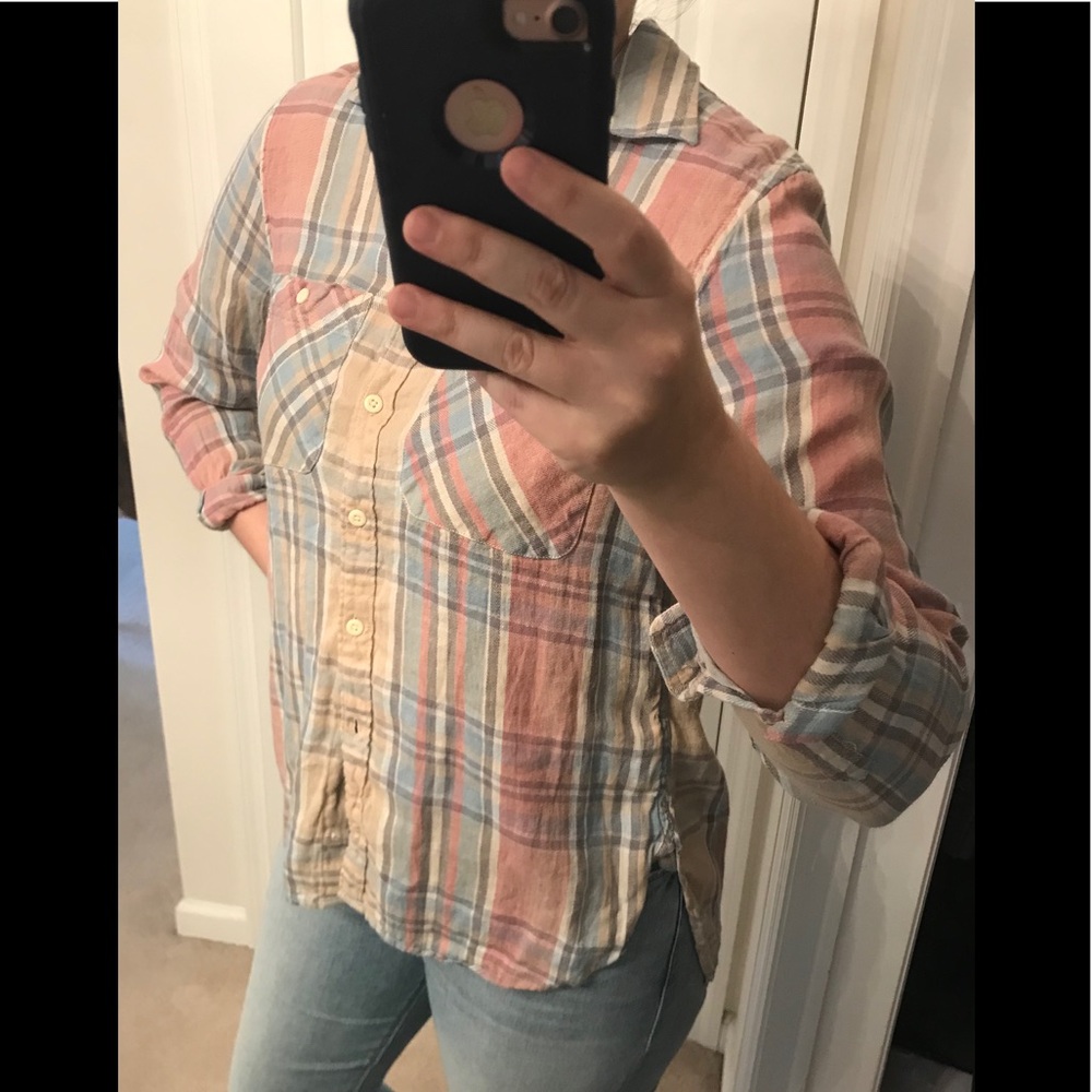 Ralph Lauren flowy high low hem top